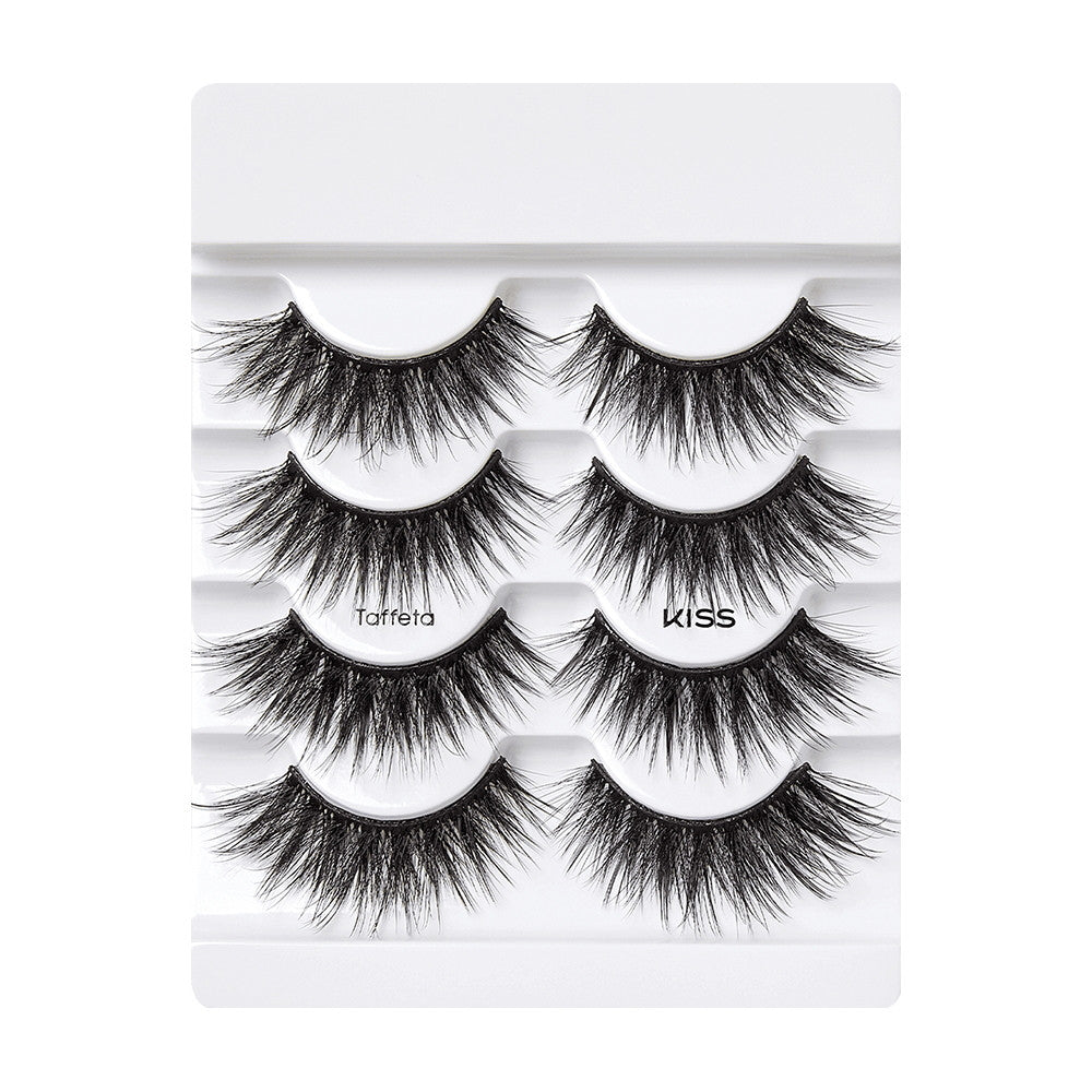 Kiss Lash Couture Naked Drama Fake Eyelashes Multipack Taffeta, 4 Ea
